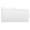 Bathroom Mirror White 35.4"x0.6"x14.6" Engineered Wood - White