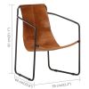 Relaxing Armchair Brown Real Leather - Brown