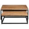 Nesting Coffee Tables 2 pcs Solid Acacia Wood - 320391