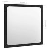 Bathroom Mirror Black 15.7"x0.6"x14.6" Engineered Wood - Black