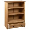 Bookcase 31.5"x13.8"x43.3" Solid Pine Wood Panama Range - Brown