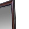 Molded Polystyrene Frame Wall Mirror with Beaded Details; Cherry Brown - as Pic