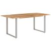 Dining Table 70.9"x35.4"x29.9" Solid Acacia Wood - Brown