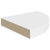 Floating Corner Shelves 4 pcs White 9.8"x9.8"x1.5" MDF - White