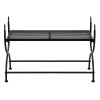 Bench Vintage Style Metal 32.7"x16.5"x21.7" Black - Black