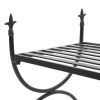 Bench Vintage Style Metal 32.7"x16.5"x21.7" Black - Black