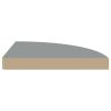 Floating Corner Shelves 4 pcs Gray 13.8"x13.8"x1.5" MDF - Grey