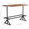 Bar Table Solid Reclaimed Wood Multicolor 59.1"x27.6"x42.1" - Multicolour