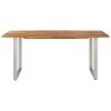 Dining Table 70.9"x35.4"x29.9" Solid Acacia Wood - Brown