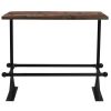 Bar Table Solid Reclaimed Wood Multicolor 59.1"x27.6"x42.1" - Multicolour