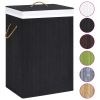 Bamboo Laundry Basket Black - Black