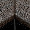 Corner Bar Table Brown 39.4"x19.7"x41.3" Poly Rattan - Brown