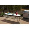 8 Foot Centerfold Folding Table - White