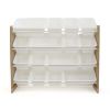 Child Space-Saving Plastic Organizing Racks, White - Natural White