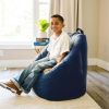 Joey Bean Bag Chair, Nylon Polyester, Kids and Teens, 2.5ft, Black - Navy