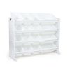 Child Space-Saving Plastic Organizing Racks, White - White