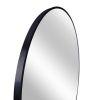 Black 30 IN Metal Round mirror - 1