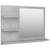 Bathroom Mirror Concrete Gray 23.6"x4.1"x17.7" Engineered Wood - Grey