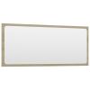 Bathroom Mirror Sonoma Oak 35.4"x0.6"x14.6" Engineered Wood - Brown