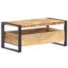 Coffee Table 39.4"x21.7"x17.7" Rough Mango Wood - Brown