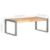 Coffee Table 43.3"x23.6"x15.7" Rough Mango Wood - Brown