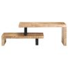 2 Piece Coffee Table Set Solid Mango Wood - 320392