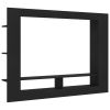 TV Cabinet Black 59.8"x8.7"x44.5" Engineered Wood - Black