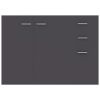 Sideboard Gray 41.3"x11.8"x29.5" Engineered Wood - Grey