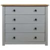 Side Cabinet Gray 31.5"x15.7"x28.7" Pine Panama Range - Gray