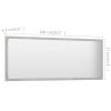 Bathroom Mirror Concrete Gray 39.4"x0.6"x14.6" Engineered Wood - Grey