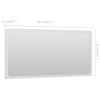 Bathroom Mirror White 31.5"x0.6"x14.6" Engineered Wood - White