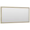 Bathroom Mirror Sonoma Oak 31.5"x0.6"x14.6" Engineered Wood - Brown