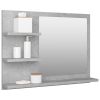 Bathroom Mirror Concrete Gray 23.6"x4.1"x17.7" Engineered Wood - Grey