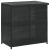 3 Piece Bar Set Poly Rattan Black - Black