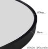 Black 30 IN Metal Round mirror - 1