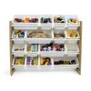 Child Space-Saving Plastic Organizing Racks, White - Natural White