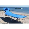 Folding Chaise Lounge - Blue