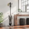 Traditional Metal Coat Rack With Umbrella Stand, Bronze Finish - With Umbrella Stand