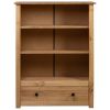 Bookcase 31.5"x13.8"x43.3" Solid Pine Wood Panama Range - Brown