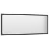 Bathroom Mirror Gray 39.4"x0.6"x14.6" Engineered Wood - Grey