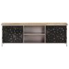 TV Cabinet 47.2"x11.8"x15.7" Rough Mango Wood - Brown