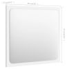 Bathroom Mirror White 15.7"x0.6"x14.6" Engineered Wood - White