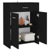 Bathroom Cabinet Black 23.6"x13"x31.5" Engineered Wood - Black