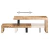 2 Piece Coffee Table Set Solid Mango Wood - 320392