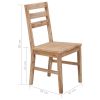 Dining Chairs 6 pcs Solid Acacia Wood - Brown