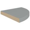 Floating Corner Shelves 4 pcs Gray 13.8"x13.8"x1.5" MDF - Grey