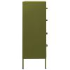 Chest of Drawers Olive Green 31.5"x13.8"x40" Steel - Green