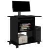 Computer Desk High Gloss Black 31.5"x19.7"x29.5" Engineered Wood - Black