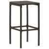 Bar Stools with Cushions 4 pcs Brown Poly Rattan - Brown