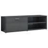 TV Cabinet High Gloss Gray 47.2"x13.4"x14.6" Engineered Wood - Grey